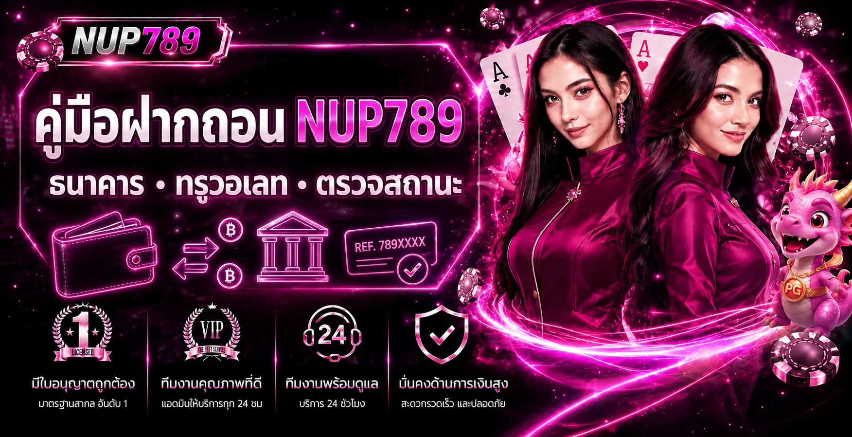 NUP789 ฝากถอนออโต้ ธนาคารและทรูวอเลท